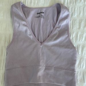 Purple v-neck seamless tank from Garage, size XS
